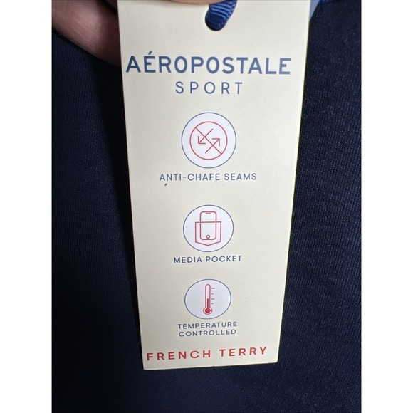 Aeropostale Sport French Terry Pull On Mini Skirt Skort Size Medium Navy NWT - Picture 5 of 11